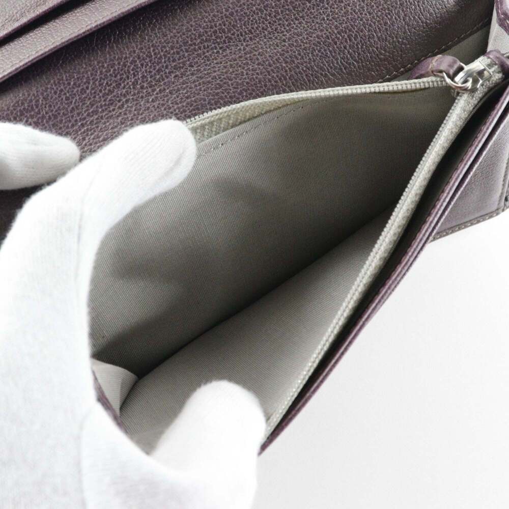 CHANEL Purple Leather Logo Wallet - Picture 7 of 10